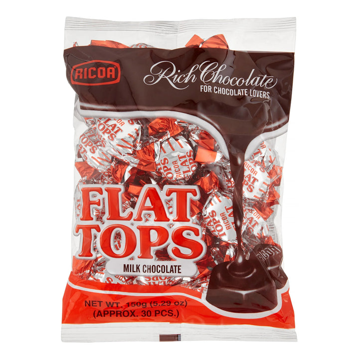 Ricoa Flat Tops Milk Chocolate (100pcs) - 500g