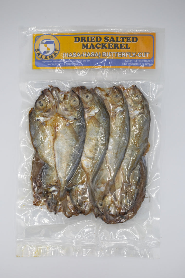 Salamat Dried Salted Mackarel (Hasa-Hasa) Butterfly-Cut - 8 oz