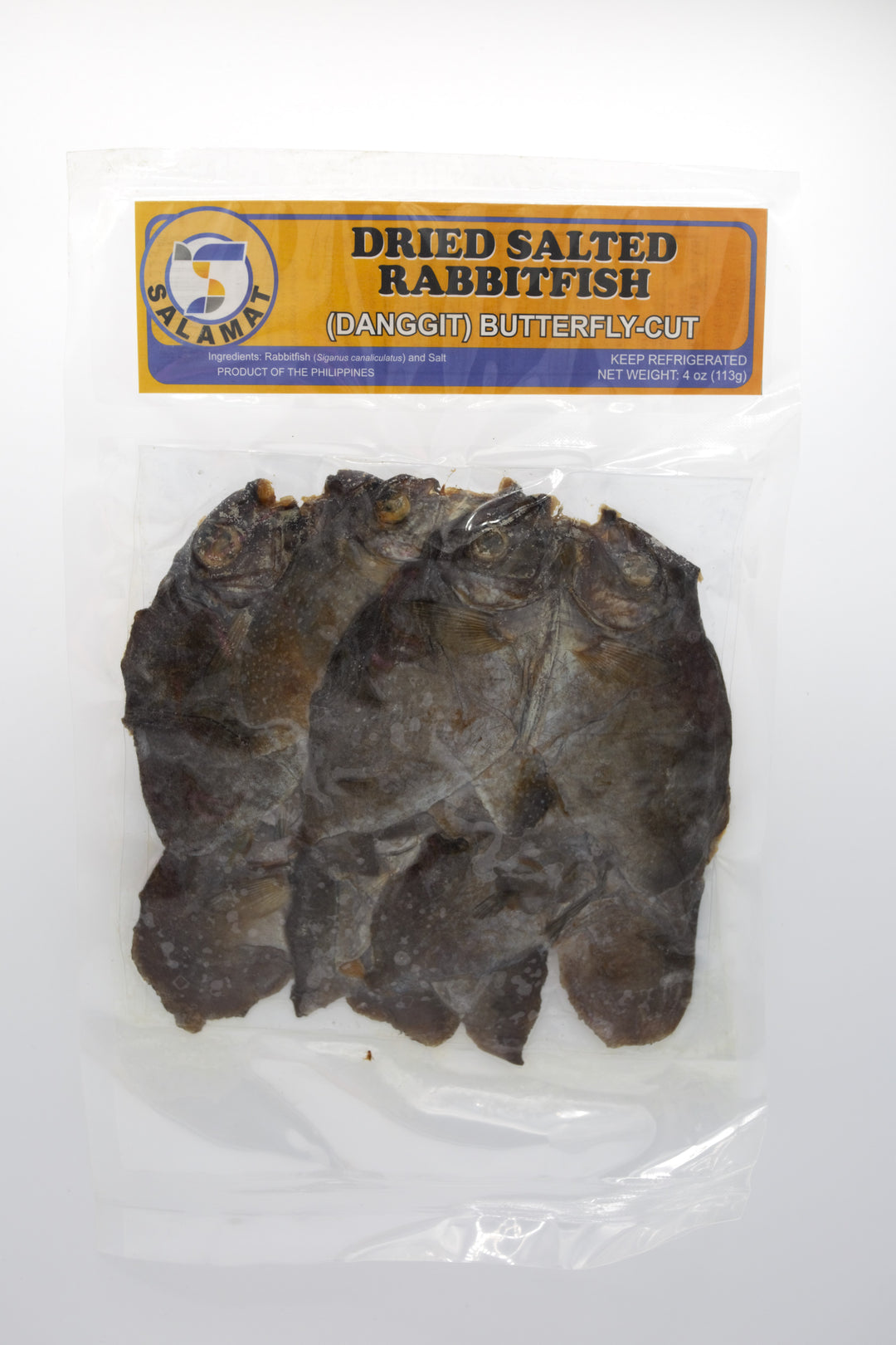 Salamat Dried Salted Rabbitfish (Danggit) Butterfly-Cut - 4oz