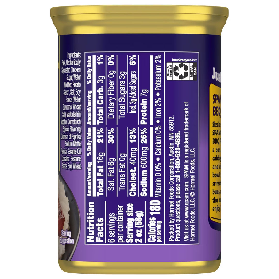 Spam Korean BBQ Flavored - 12oz