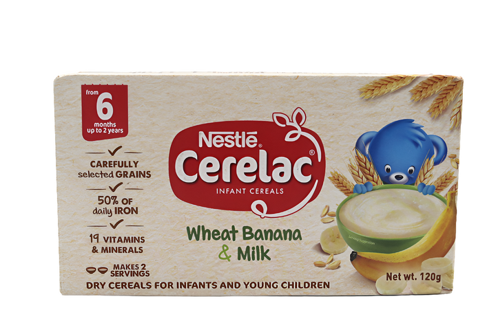 Nestle Cerelac Instant Cereal Wheat Banana & Milk - 120g