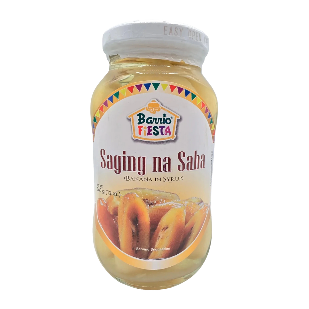 Barrio Fiesta Saging na Saba (Banana in Syrup) - 12oz on a transparent background