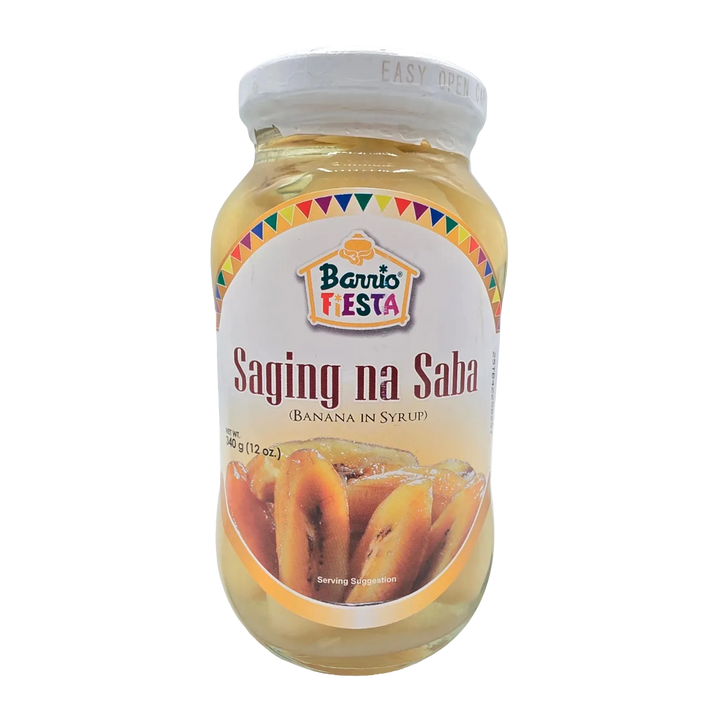 Barrio Fiesta Saging na Saba (Banana in Syrup) - 12oz on a transparent background