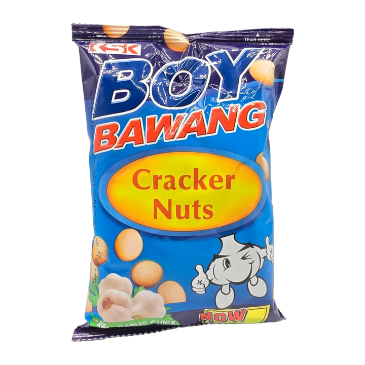 Boy Bawang Cracker Nuts w/ Real Garlic Chips - 100g on a transparent background