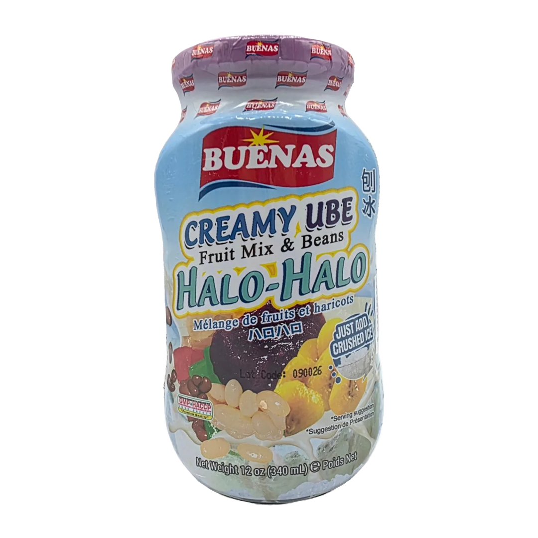 Buenas Creamy Ube Fruit & Mix Beans Halo-Halo - 12oz