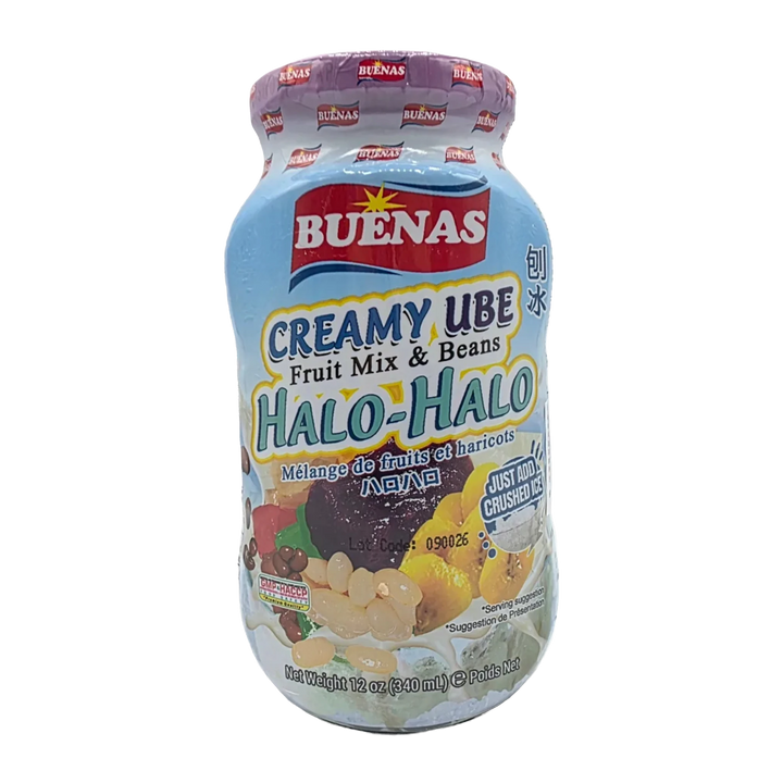 Buenas Creamy Ube Fruit & Mix Beans Halo-Halo - 12oz