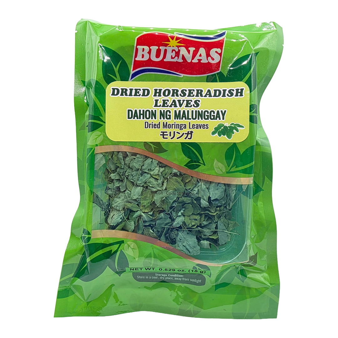 Buenas Dried Horseradish Leaves (Dahon ng Malunngay) - 15g