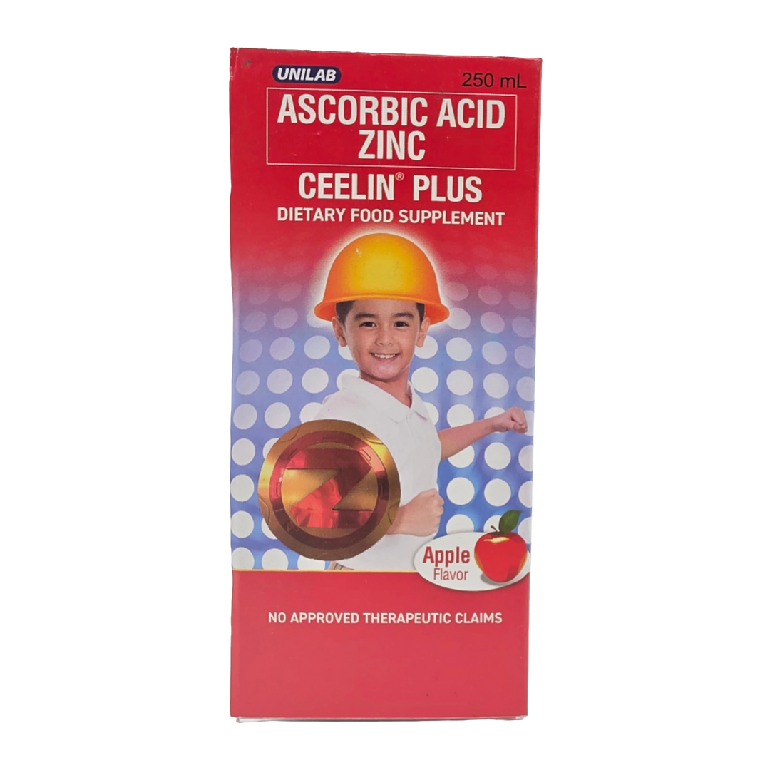 Ceelin Plus Ascorbic Acid wih Zinc Syrup - 250mL on a transparent background