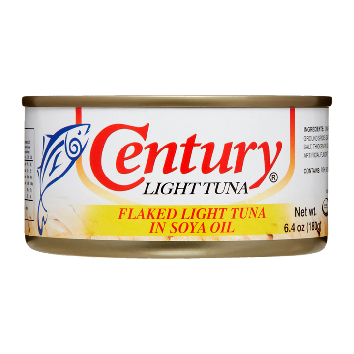 Century Light Tuna - Flaked Light Tuna in Soya Oil 6.4 OZ