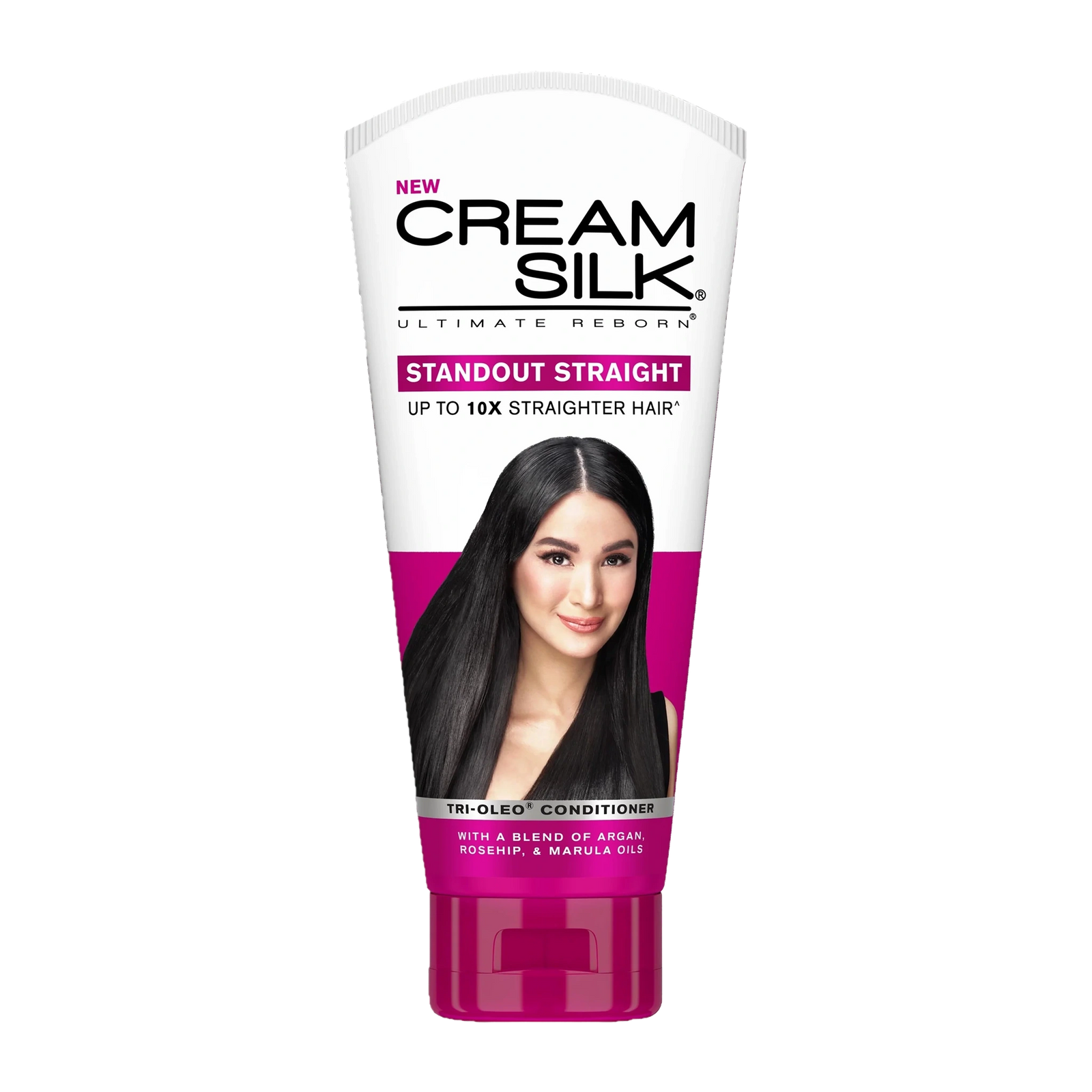 Cream Silk - Standout Straight Conditioner (Pink) on a transparent background