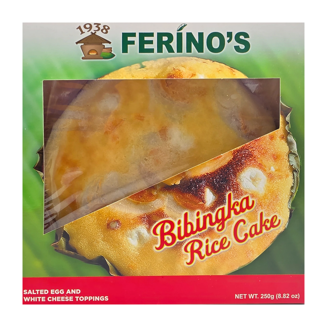Ferino's Bibingka Rice Cake Salted Egg & White Cheese Toppings - 250g