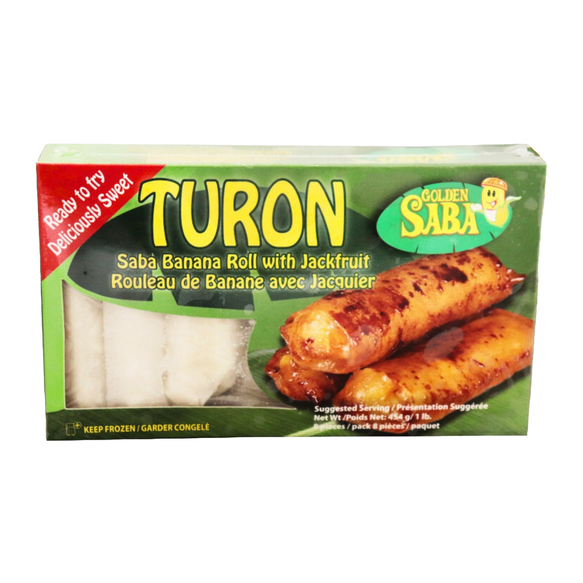 Golden Saba Turon Saba Banana Roll w/ Jackfruit (Langka) - 1lb on a transparent background