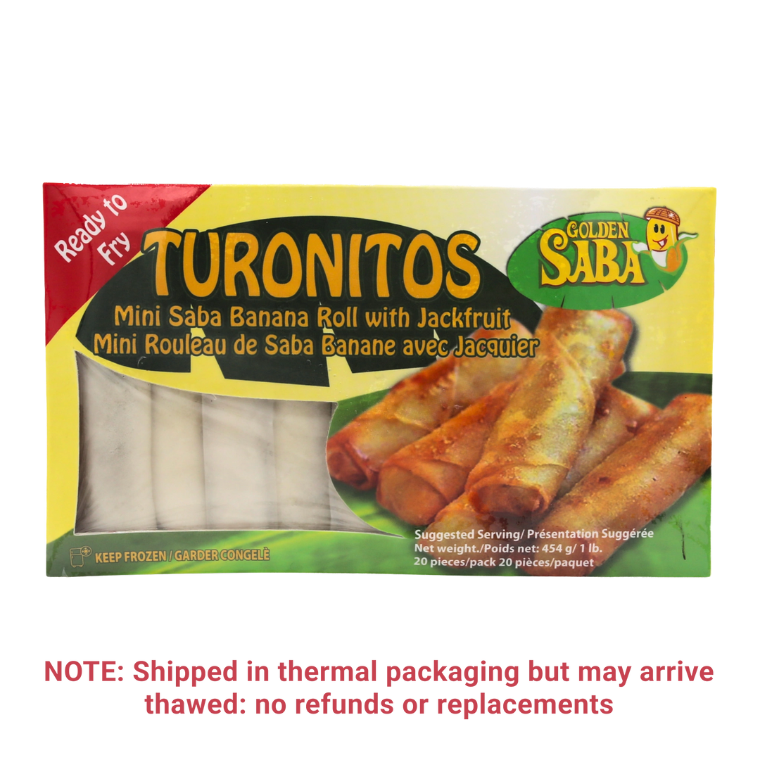 Golden Saba Turonitos Mini Saba Banana Roll with Jackfruit (Langka) - 1 lb
