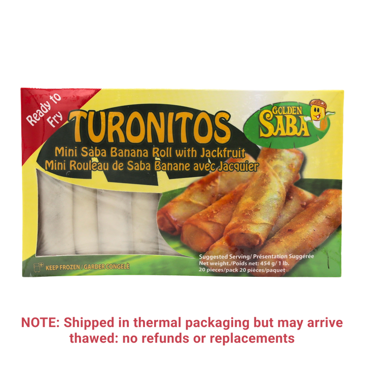 Golden Saba Turonitos Mini Saba Banana Roll with Jackfruit (Langka) - 1 lb
