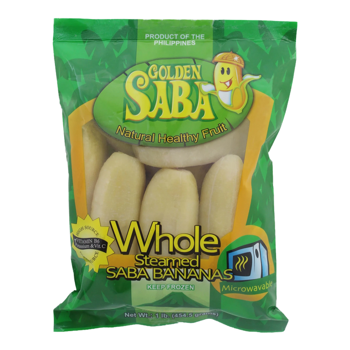 Golden Saba Whole Steamed Saba Bananas - 1lb