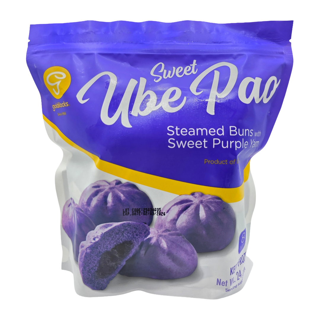 Goldilocks Sweet Ube Pao Steamed Buns with Sweet Purple Yam - 24oz on a transparent background