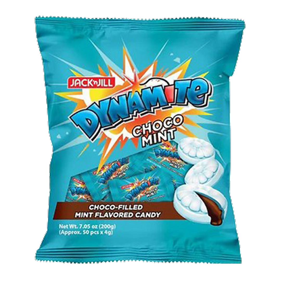 Jack 'n Jill Dynamite Choco Mint Choco-Filled Mint Flavored Cany (50pcs) - 200g
