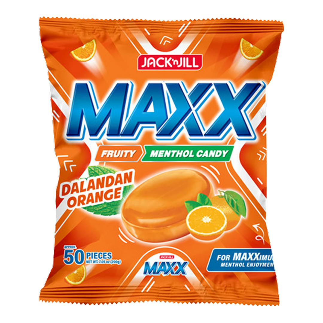 Jack 'n Jill Maxx Fruity Menthol Candy Dalandan Orange Flavor (50pcs) - 200g