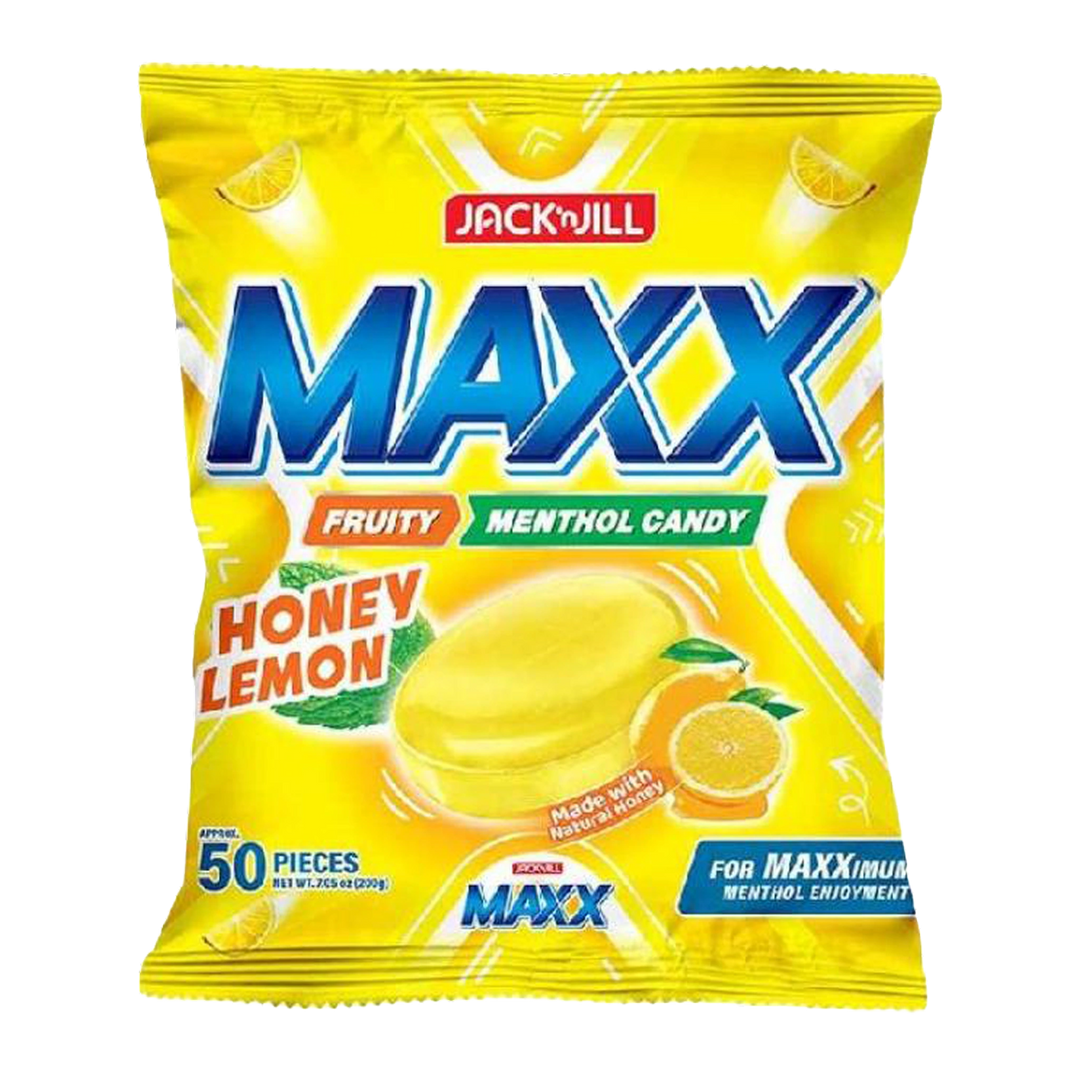 Jack 'n Jill Maxx Fruity Menthol Candy Honey Lemon Flavor (50pcs) - 200g
