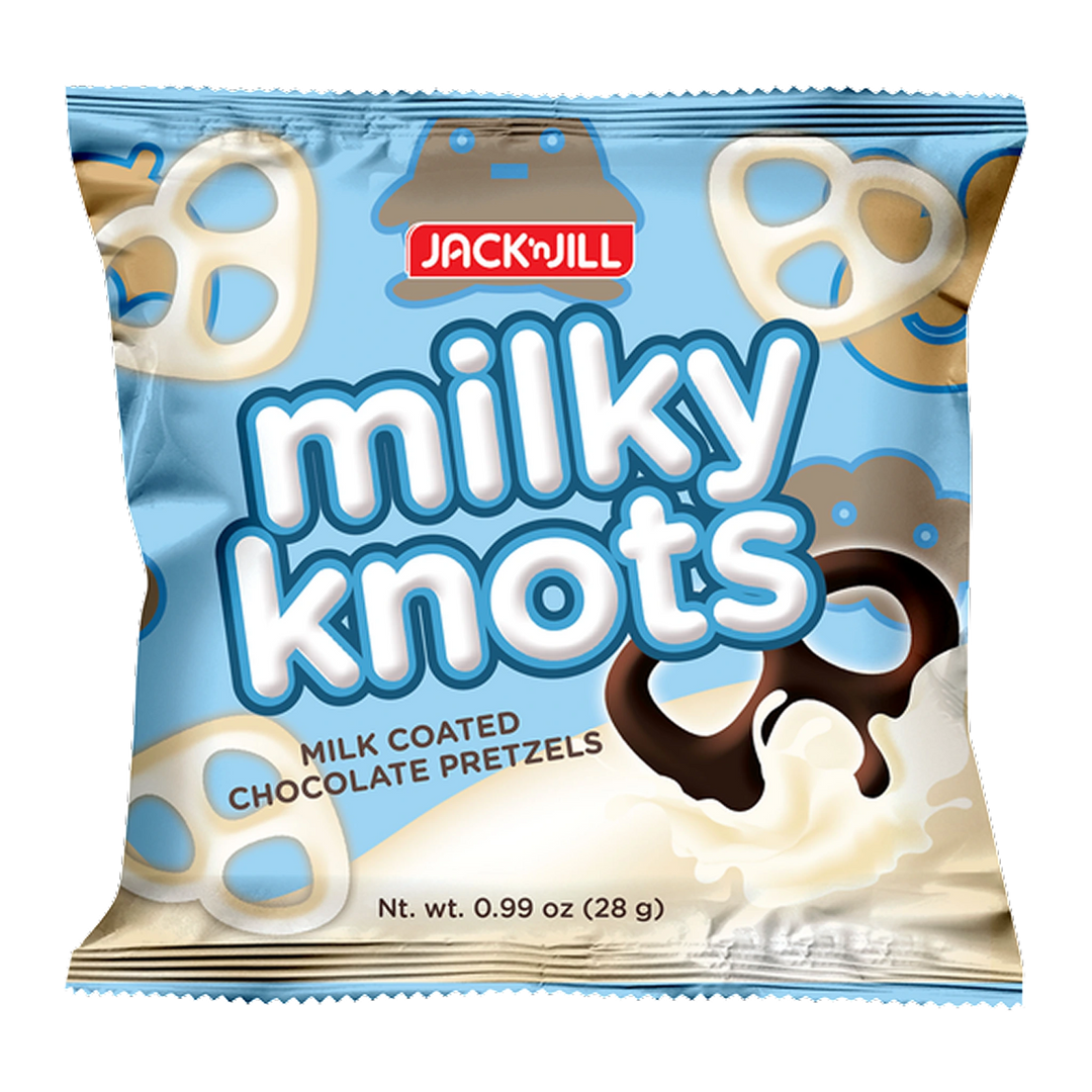Jack 'n Jill Milky Knots - 28g on a transparent background