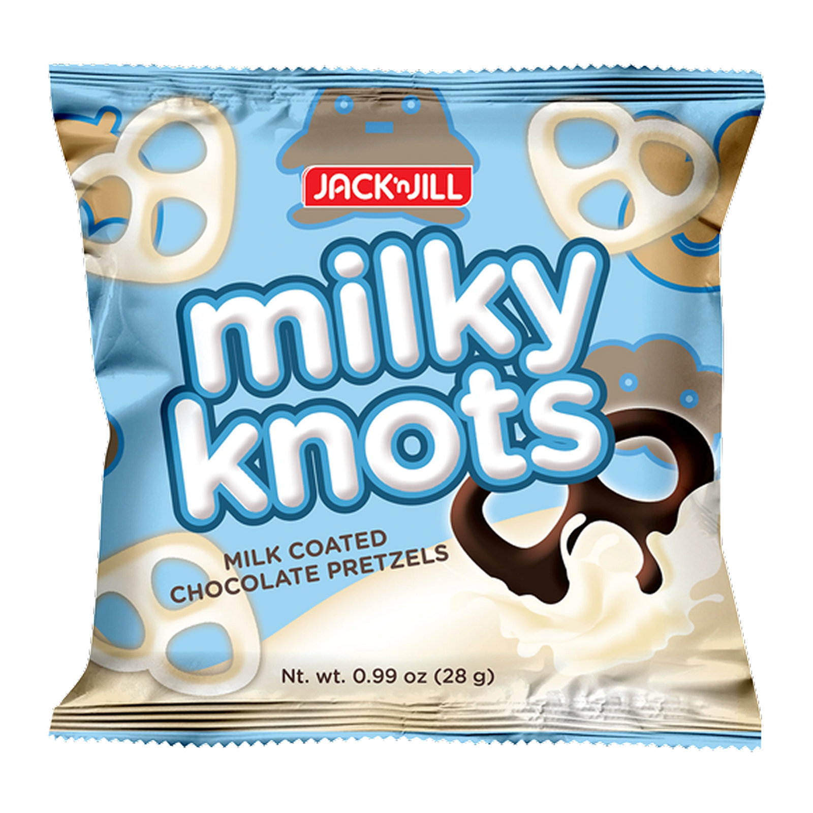 Jack 'n Jill Milky Knots - 28g on a transparent background