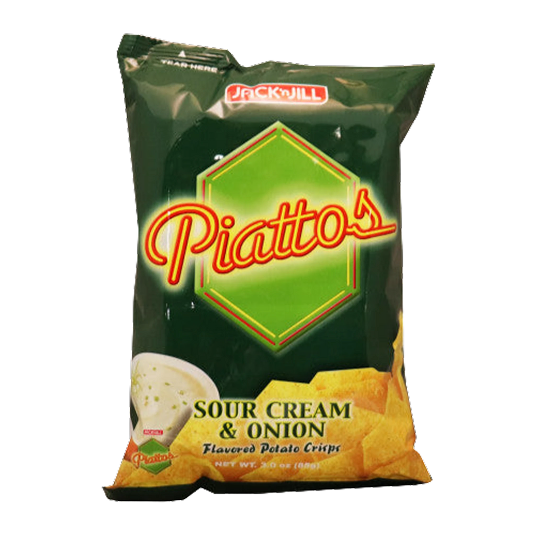 Jack 'n Jill - Piattos Sour Cream & Onion Flavored Potato Crisps - 3oz