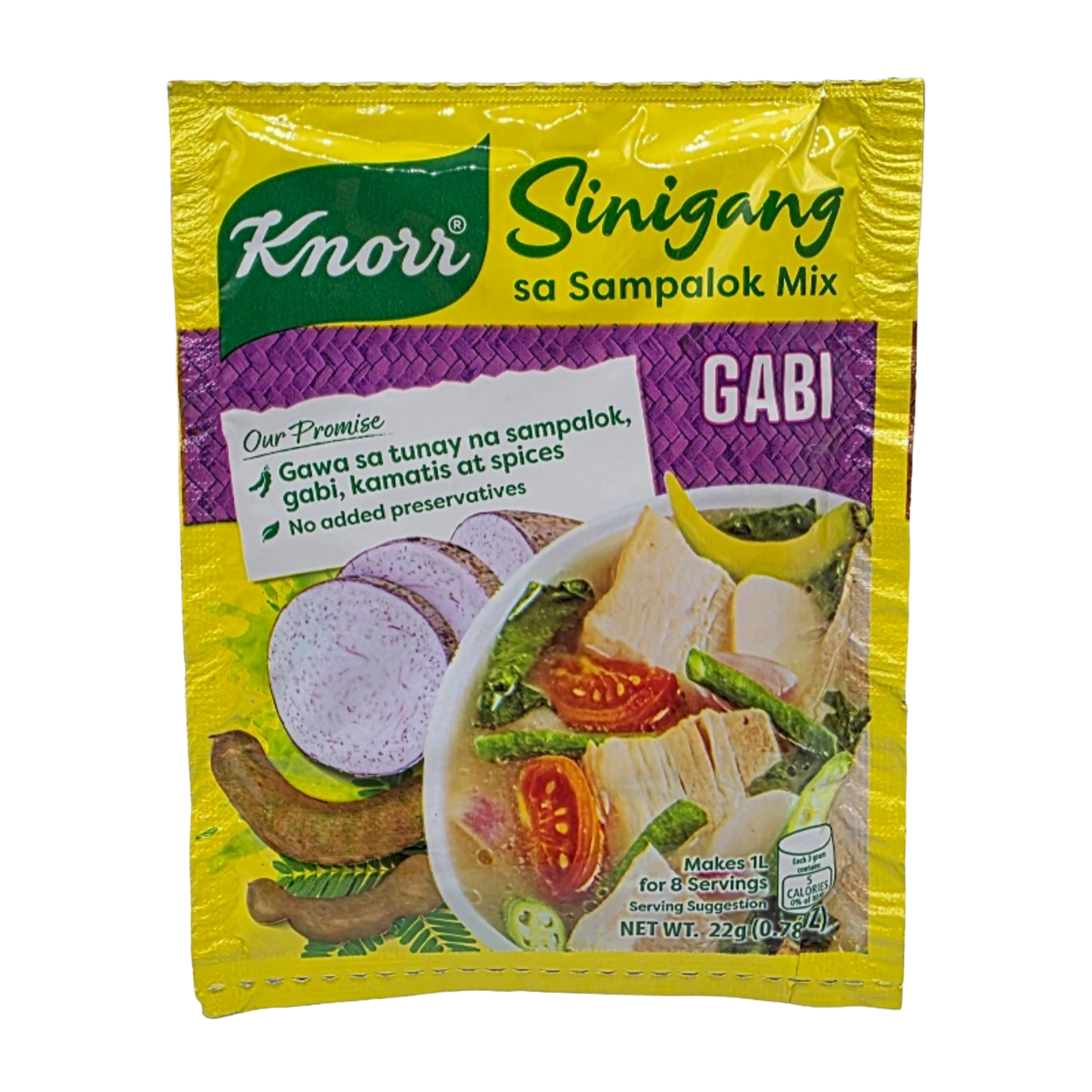 Knorr Sinigang sa Sampalok Mix Gabi 5袋 Knorr Sinigang Sa Sampalok Mix w/ Gabi -22g – Lili Mart