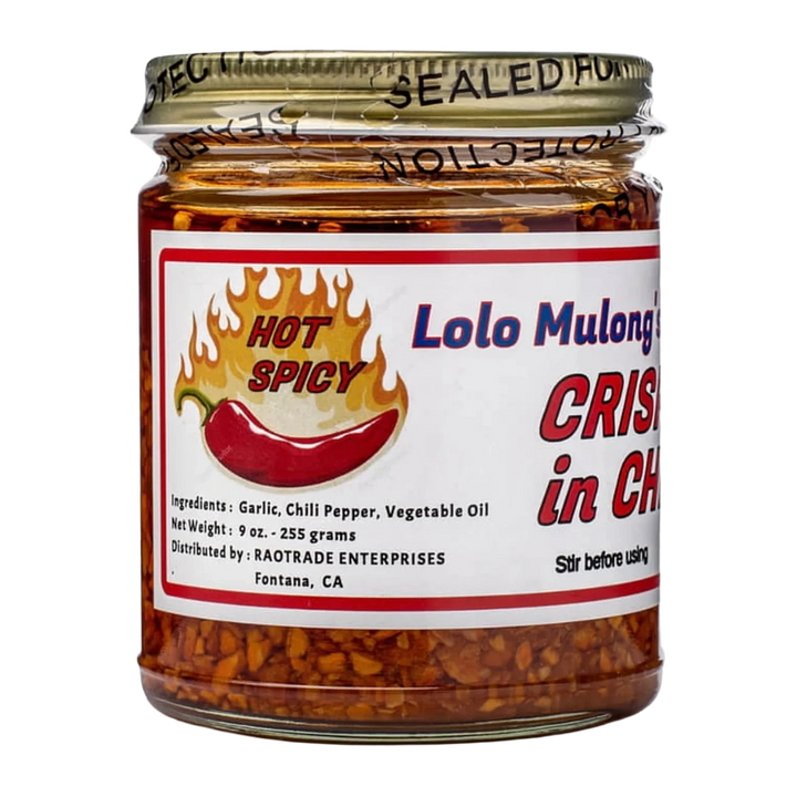 Lolo Mulong's Crispy Garlic in Chili Oil Hot Spicy - 9oz