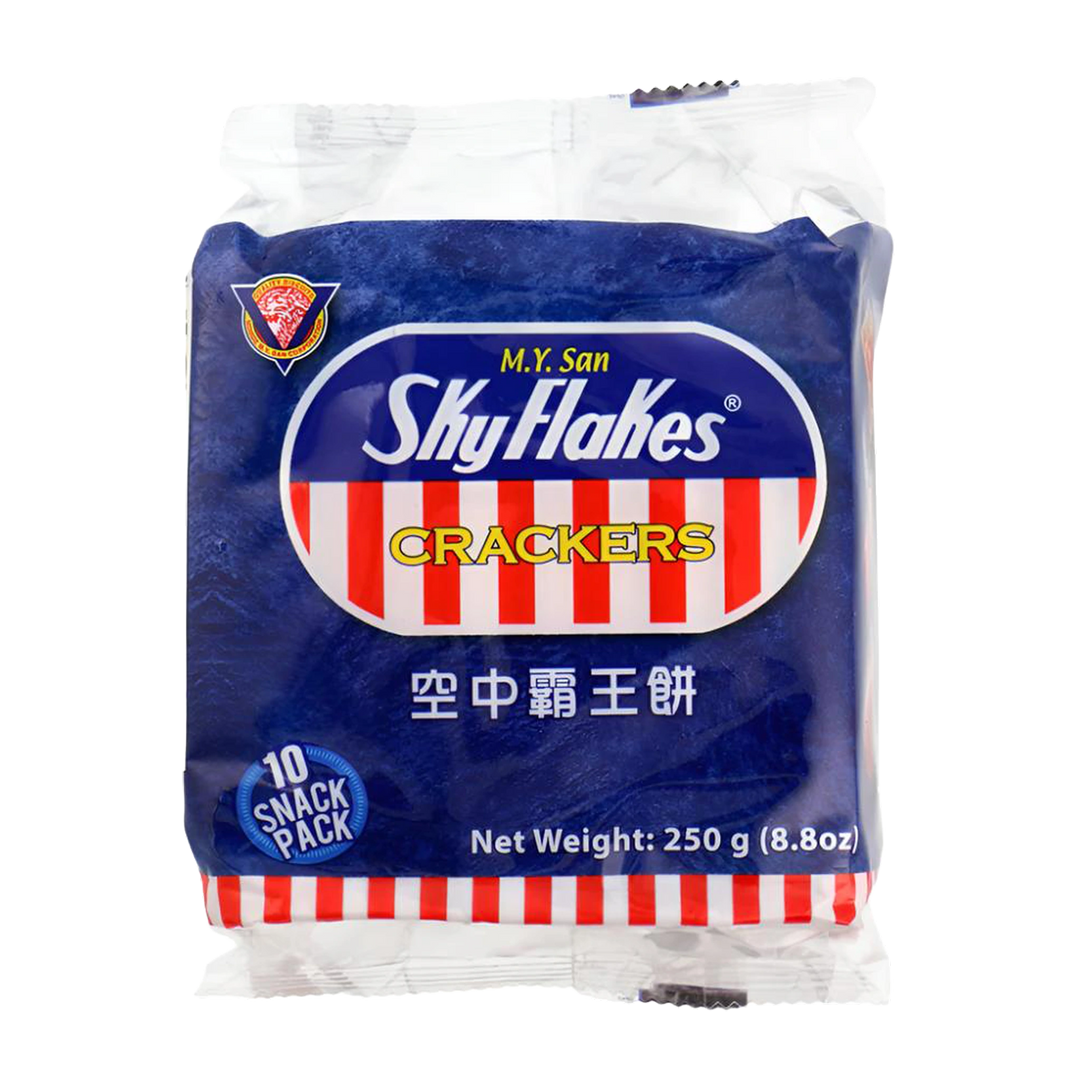 M.Y. San - SkyFlakes Crackers Snack Pack 10 pack - 250g on a transparent background