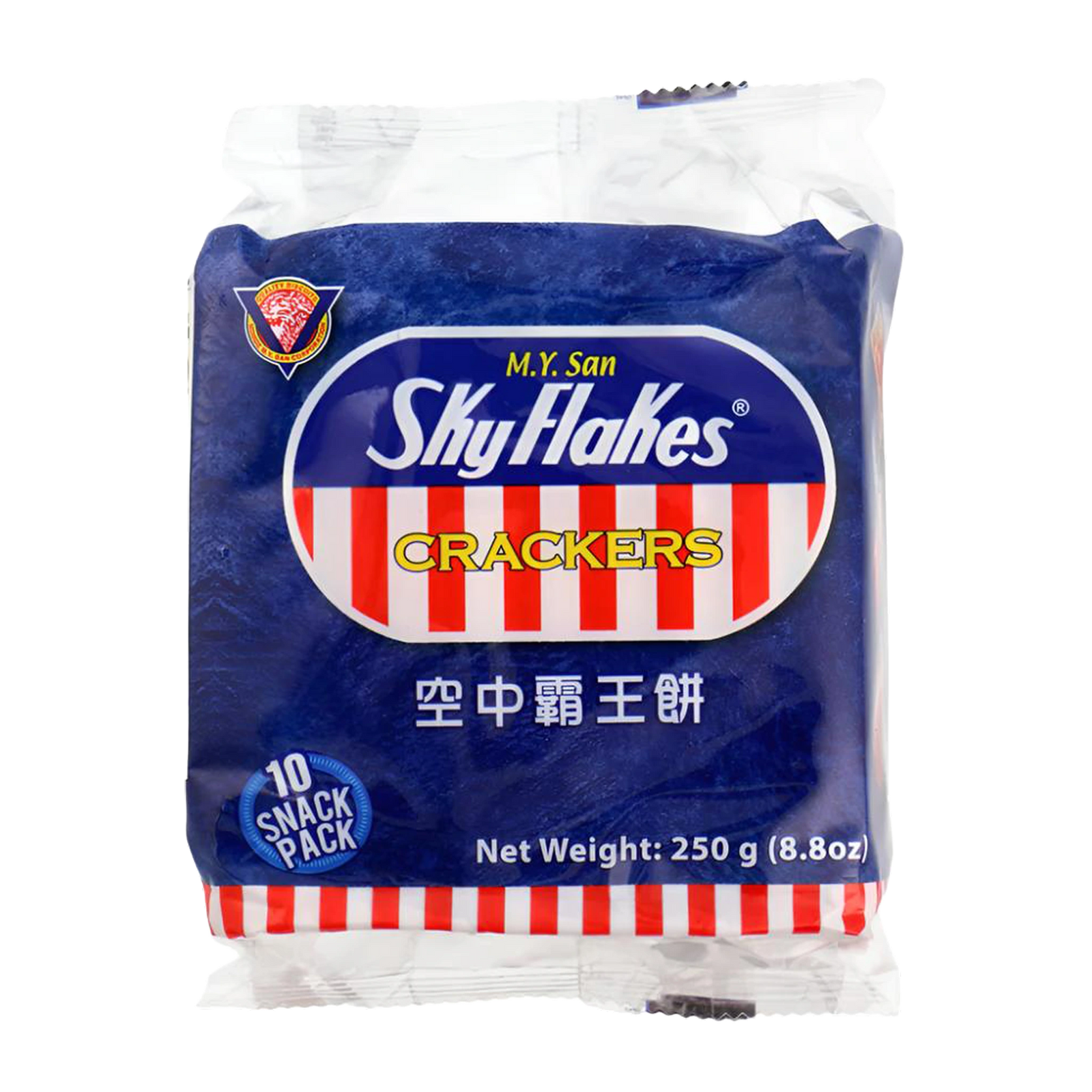M.Y. San - SkyFlakes Crackers Snack Pack 10 pack - 250g on a transparent background