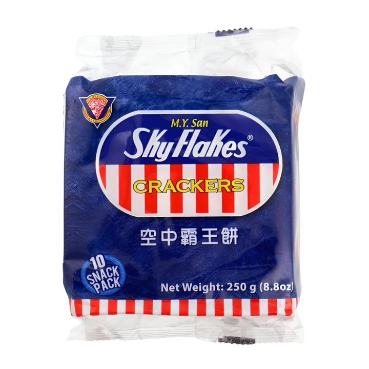 M.Y. San - SkyFlakes Crackers Snack Pack 10 pack - 250g on a transparent background