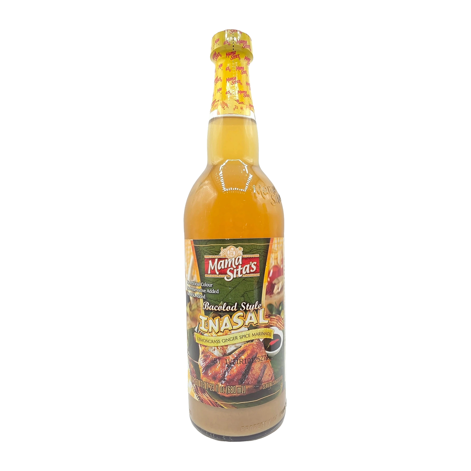 Bottle of Mama Sita's Barbecued Style Inasal on a transparent background