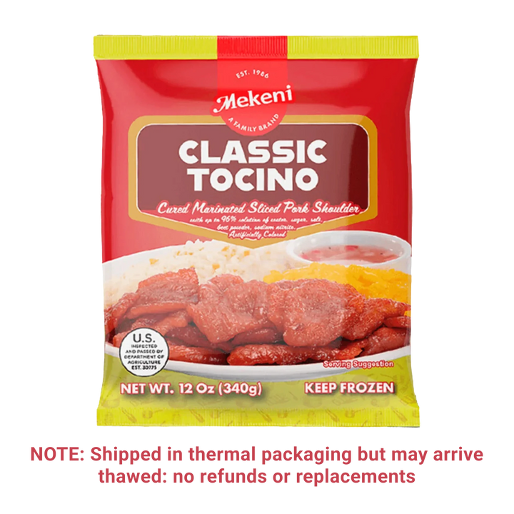 Mekeni Classic Tocino Cure Marinated Sliced Pork Shoulder - 340g