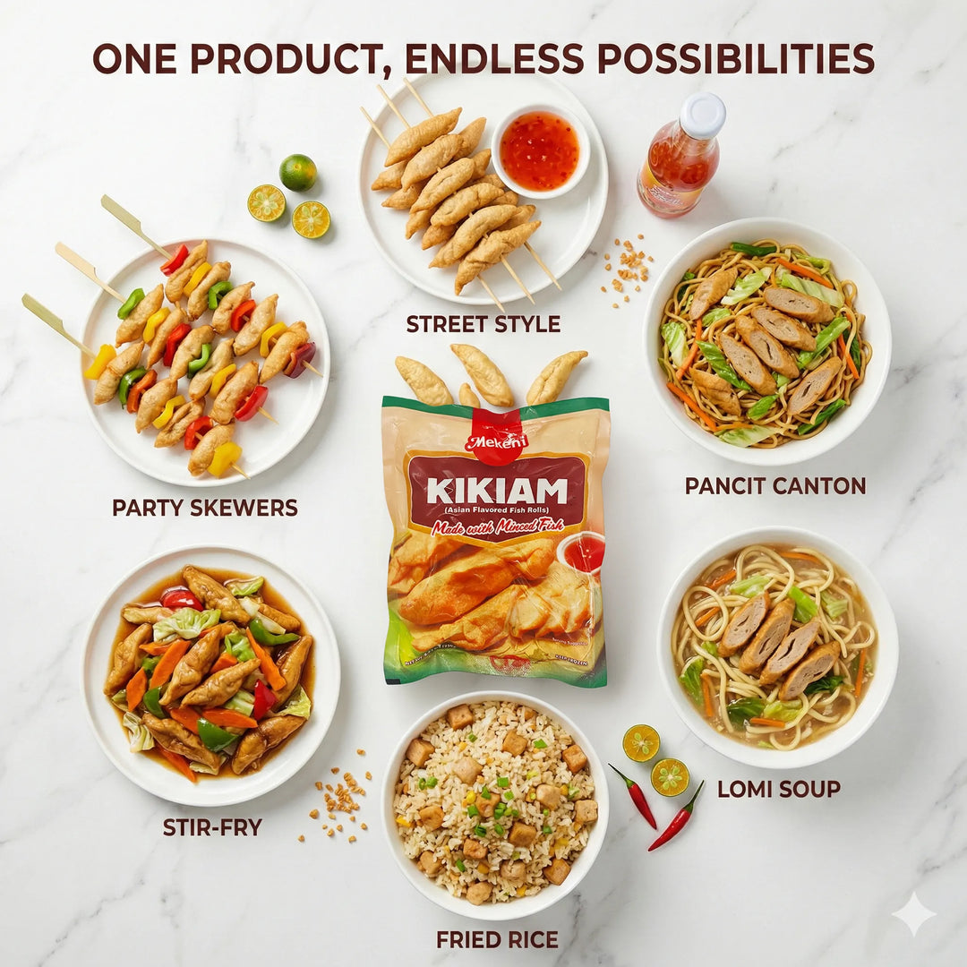 Mekeni Kikiam Asian Flavored Fish Rolls - 250g