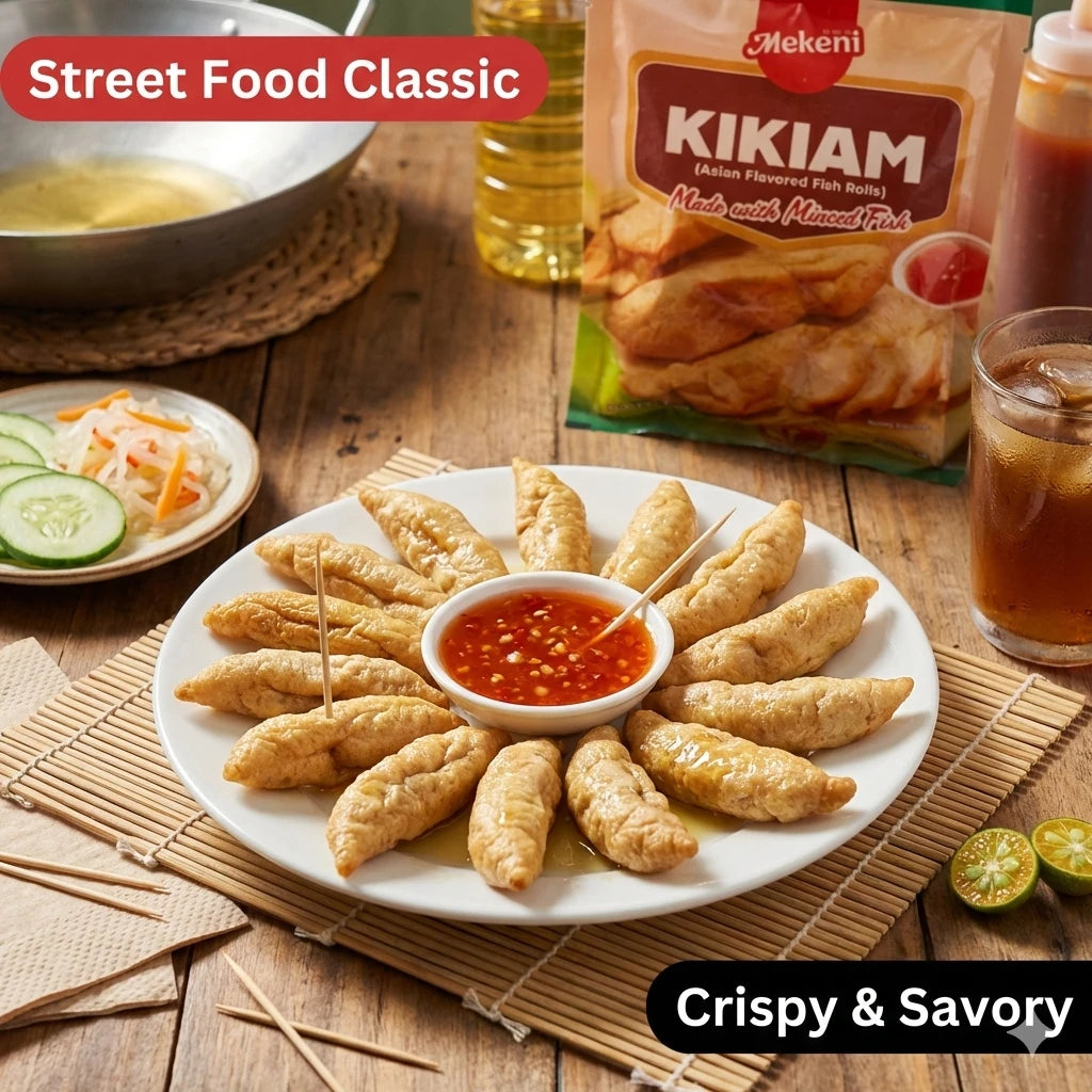 Mekeni Kikiam Asian Flavored Fish Rolls - 250g