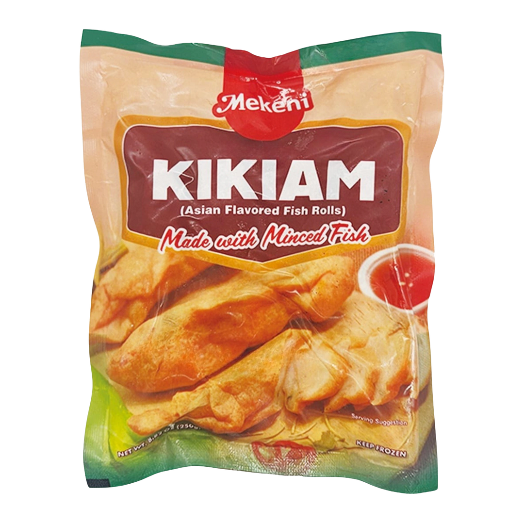 Mekeni Kikiam Asian Flavored Fish Rolls - 250g on a transparent background