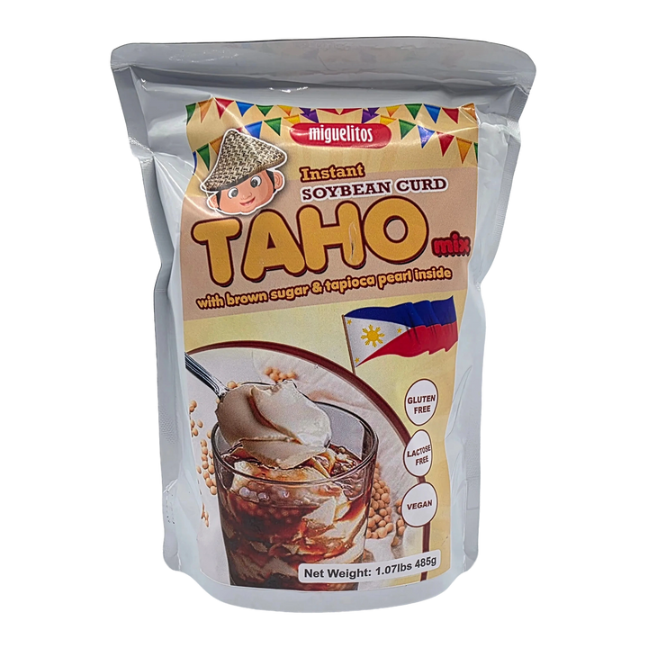 Miguelitos Instant Soy Bean Curd Taho Mix w/ Brown Sugar & Tapioca Pearl Inside - 485g