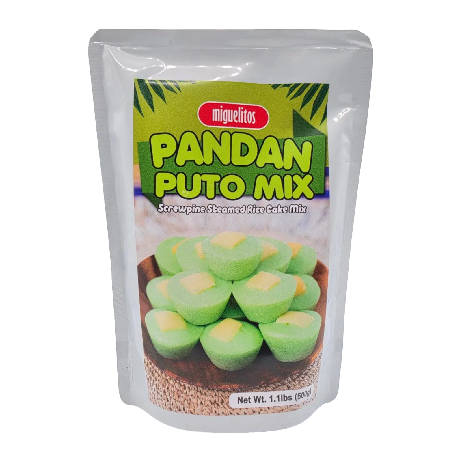 Miguelitos Pandan Puto Mix - 500g on a transparent background