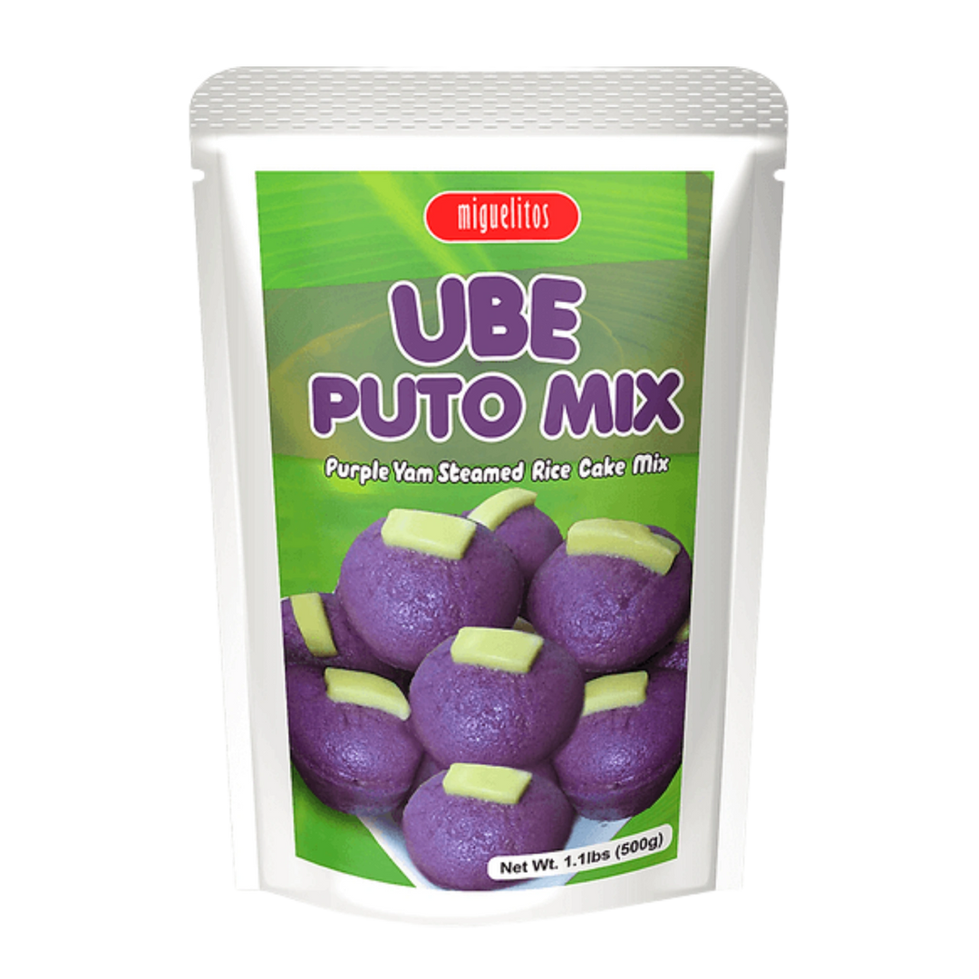 Miguelitos Ube Puto Mix Purple Yam Steamed Rice Cake Mix - 500g