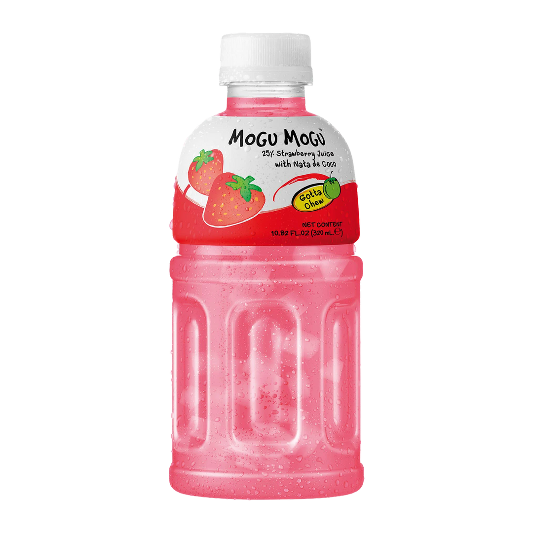 Mogu Mogu Strawberry Juice w/ Nata de Coco - 320mL