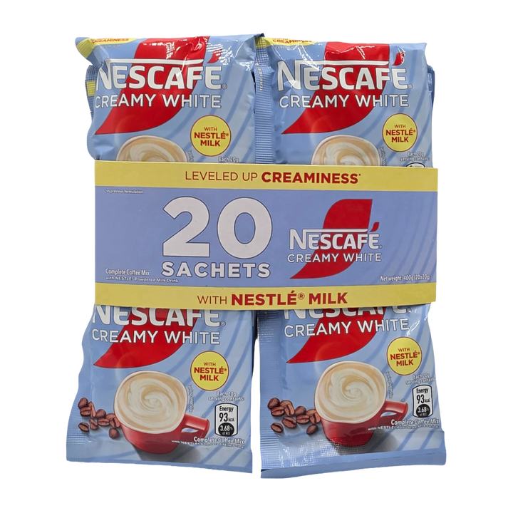 Nescafe Creamy White Coffee with Nestle Milk Drink (20 sachets)