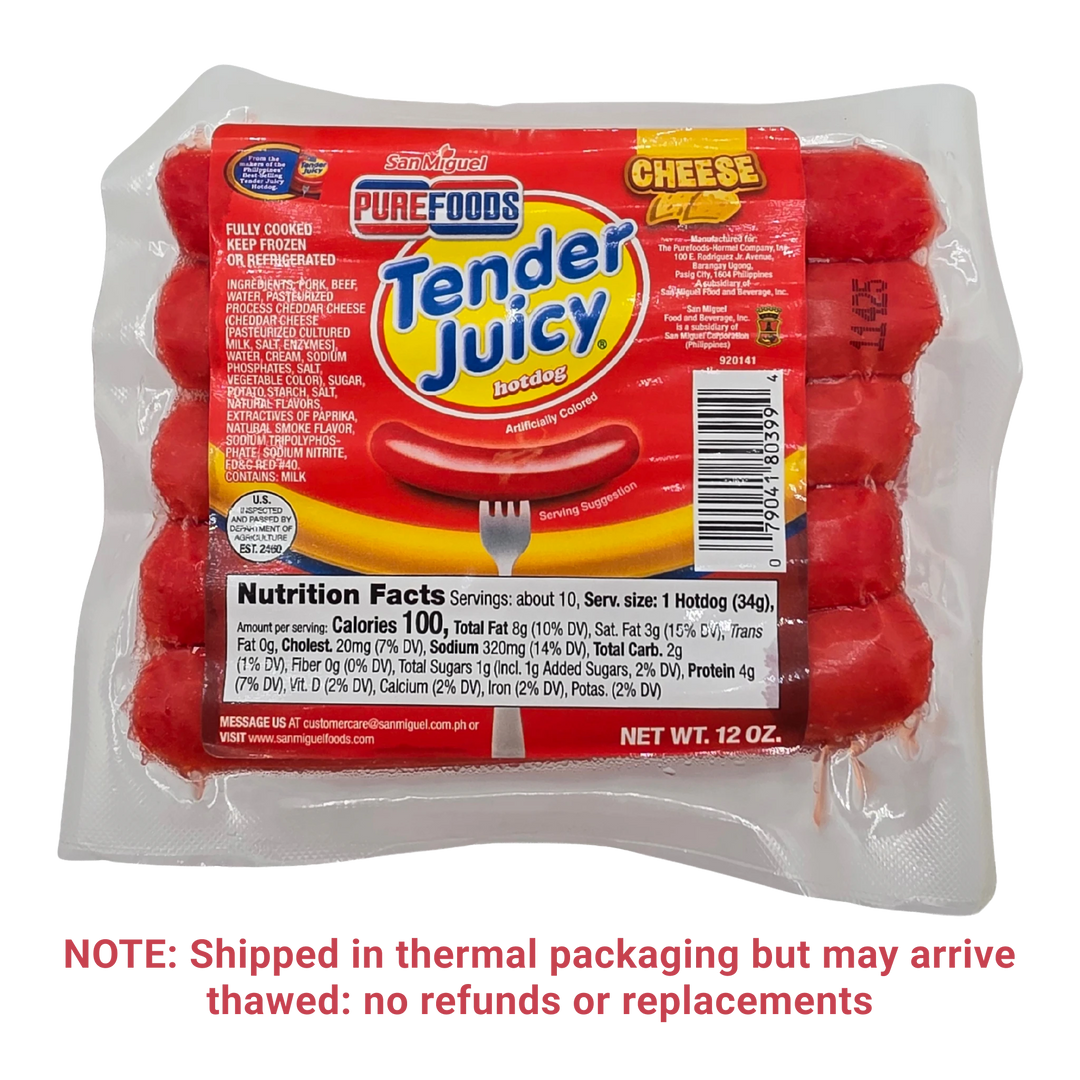 Purefoods Tender Juicy Hotdog Cheese - 12 oz