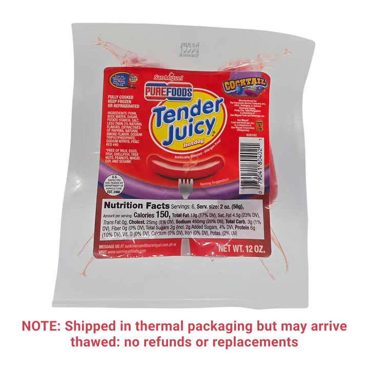 Purefoods Tender Juicy Hotdog Cocktail - 12 oz