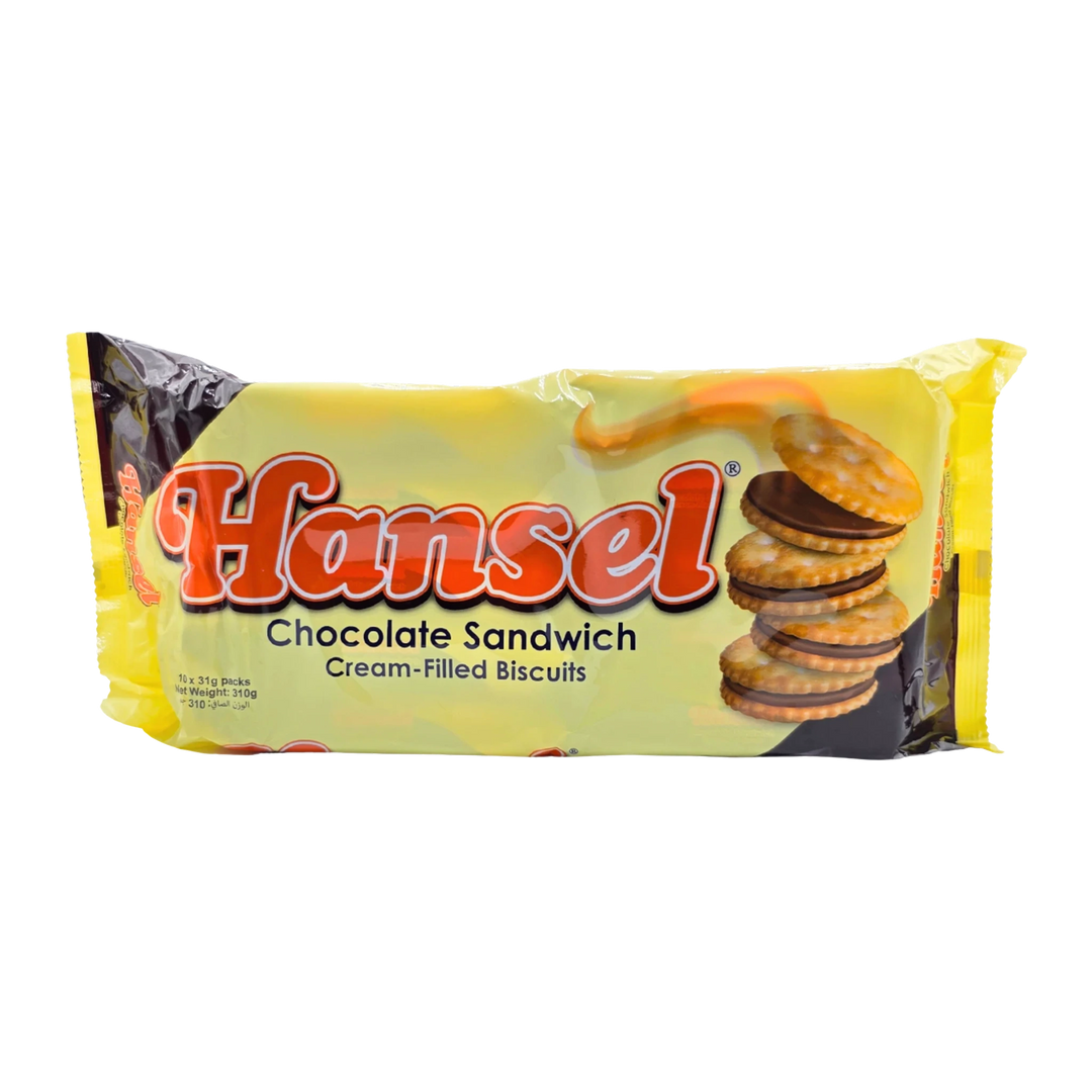 Rebisco Hansel Chocolate Sandwich Cream-Filled Biscuit 10 pack - 10x32g