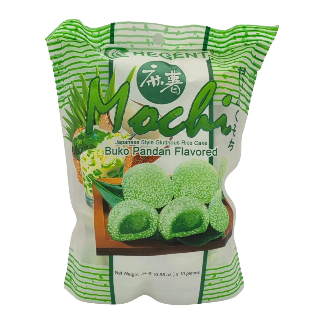 Regent Mochi Japanese Style Glutinous Rice Cake Buko Pandan Flavored (10pcs) - 40g