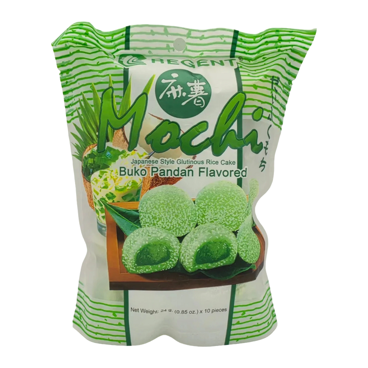 Regent Mochi Japanese Style Glutinous Rice Cake Buko Pandan Flavored (10pcs) - 40g