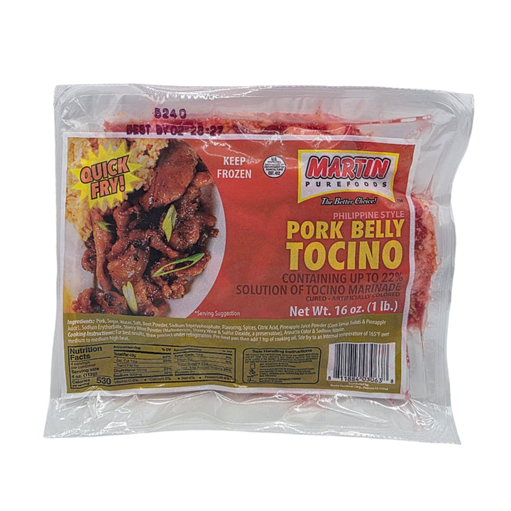Martin Purefoods Quick Fry Pork Belly Tocino - 12oz