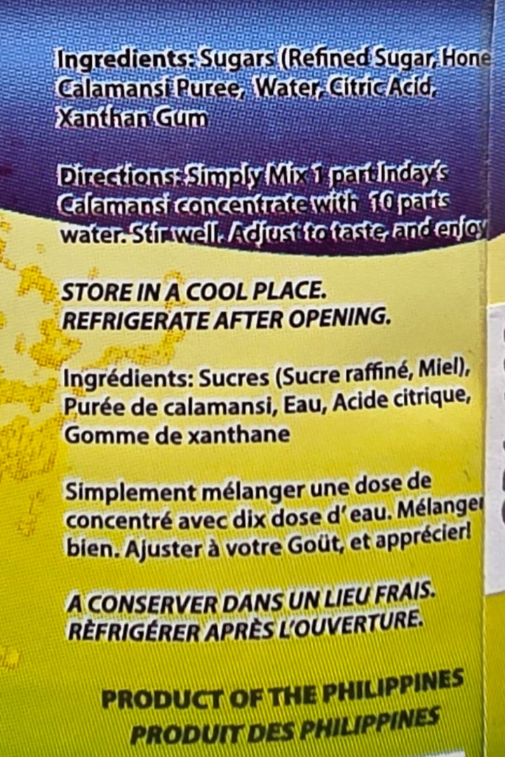 Inday's Best Calamansi Concentrate with Honey - 750mL