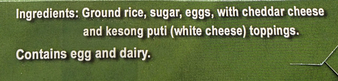 Ferino's Bibingka Rice Cake Cheddar & White Cheese Toppings - 250g