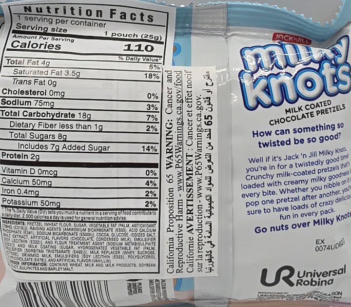 Jack 'n Jill Milky Knots - 28g